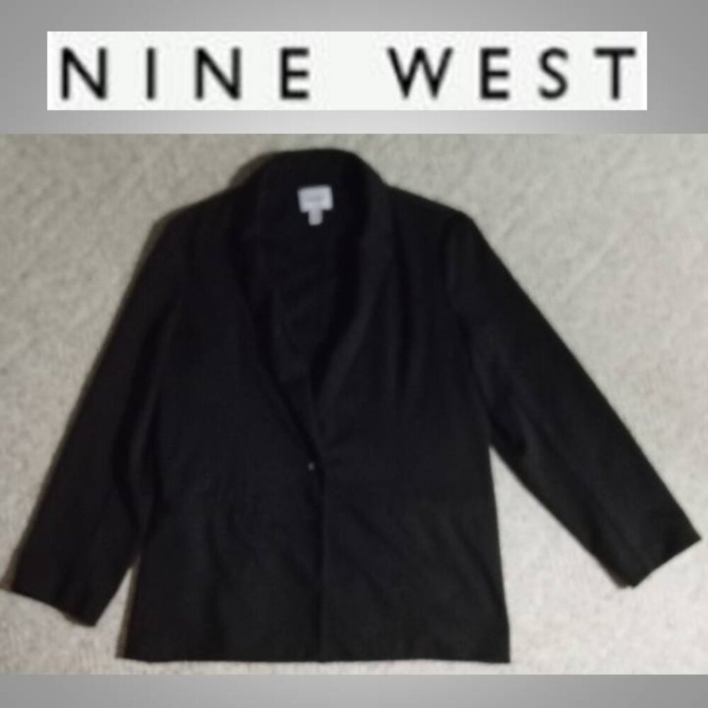 Nine West black blazer coat women's size XL